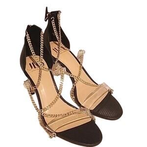 Chain Strap Black High Heels Pumps Women’s 6 by JLO Jennifer Lopez Debbye